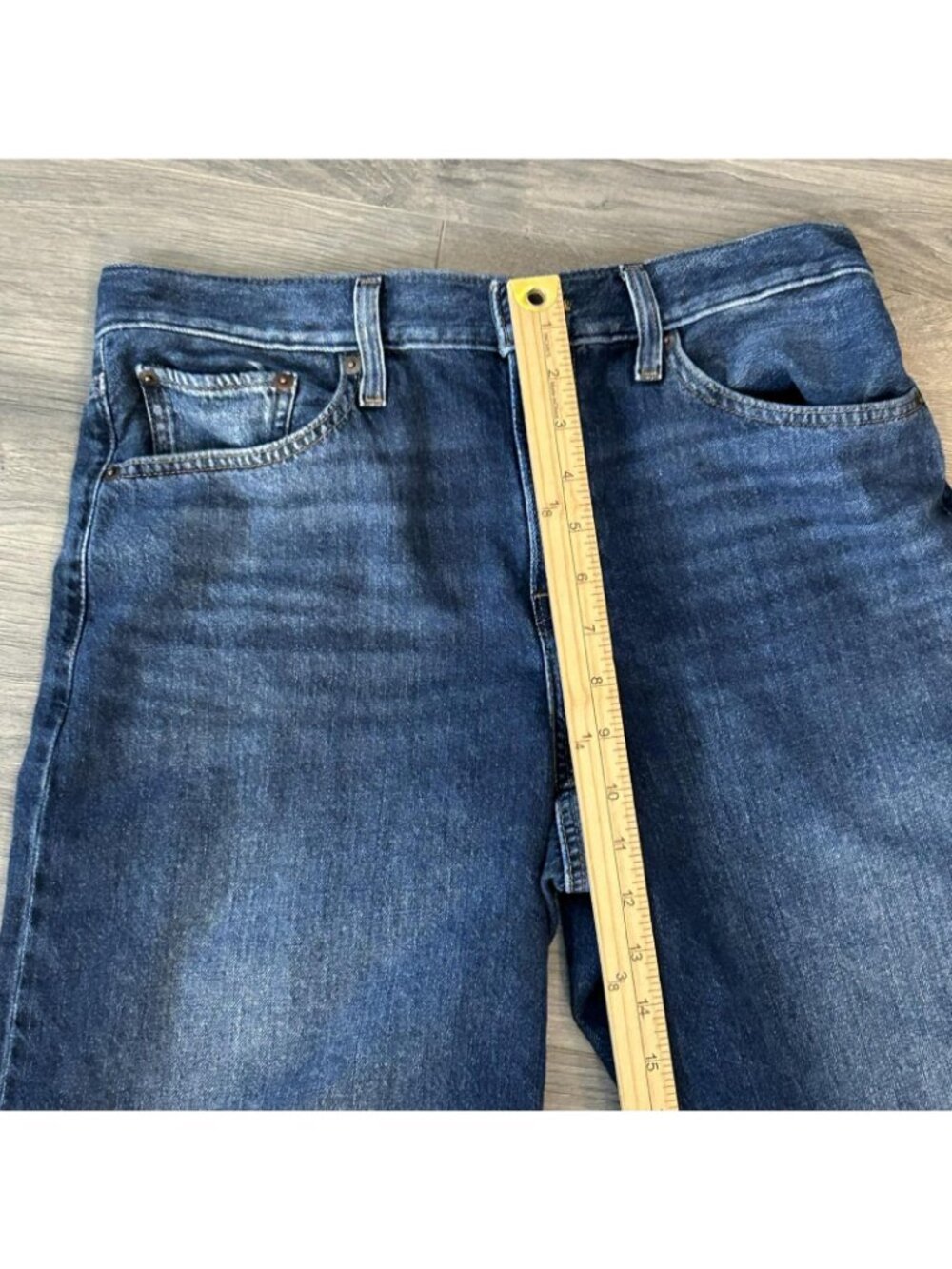 Levi's Middy Wide Leg Ankle Jeans Womens 29 Fits 30 Mid Rise 100% Cotton Denim - Picture 13 of 15